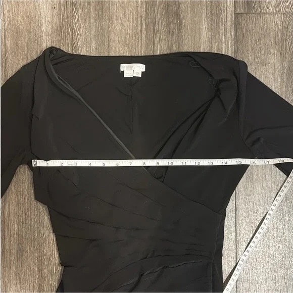 🖤 London Times Black Wrap Dress | Size 10 | Office & Cocktail - Picture 8 of 10